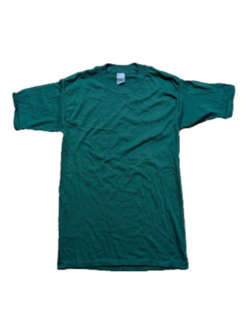 Vintage NOS/Deadstock Healthknit Green Blank Single Stitch Shirt USA SS Tee Sz L